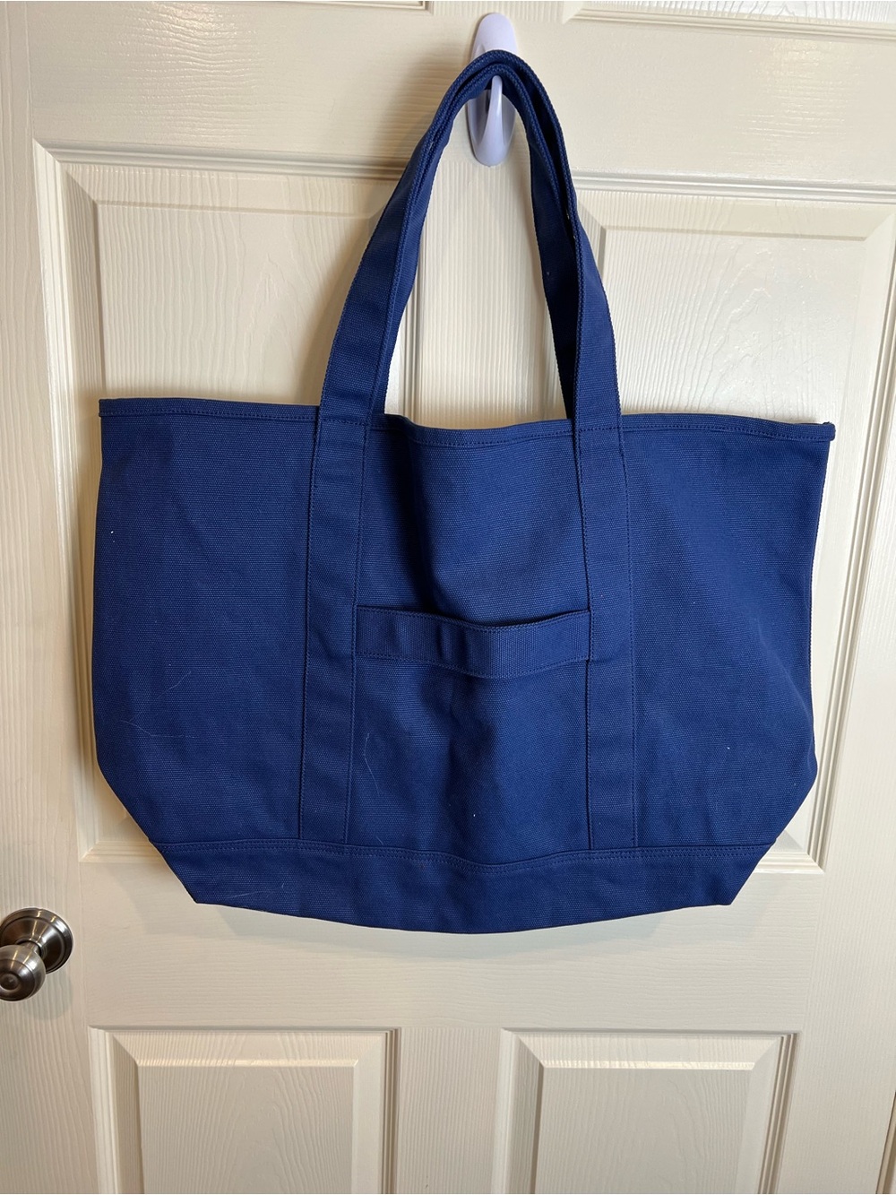 Baboon to the Moon Big Navy Canvas Tote Bag new without tags boat tote - Picture 3 of 14